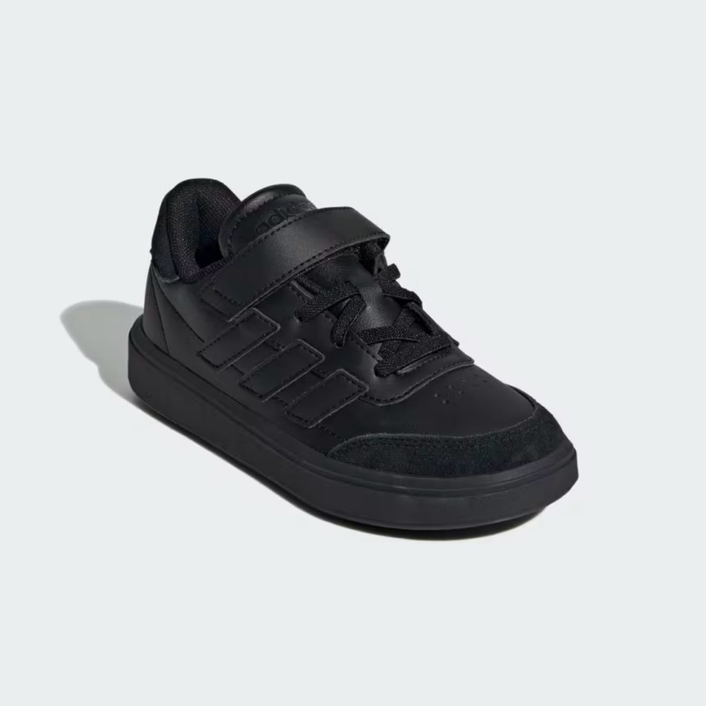 NEW Size 12.5K Black Adidas Courtblock EL C Sneakers - Boys or Girls Kid Shoes - Picture 5 of 8